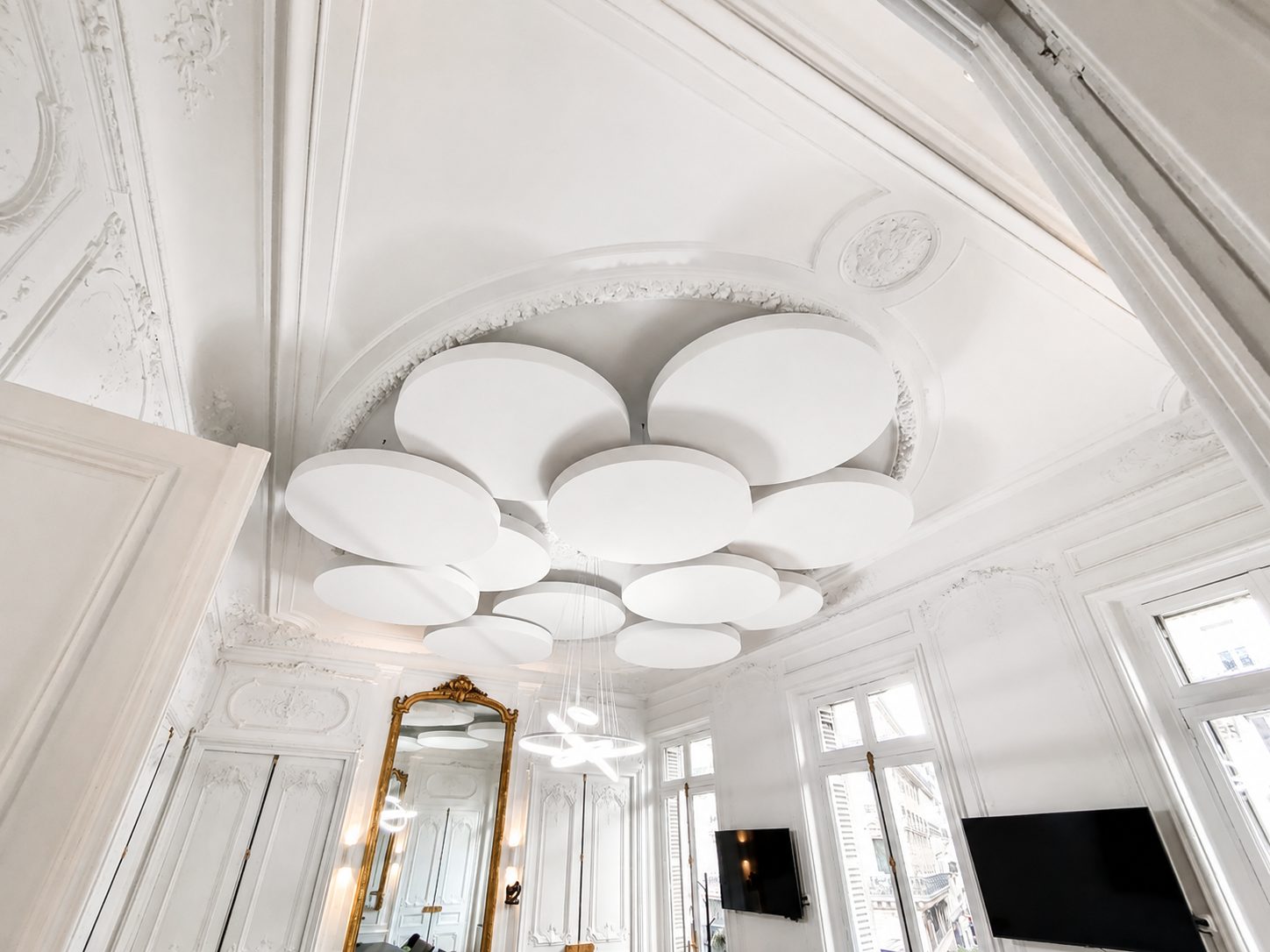Panneaux acoustiques Absorber 100 suspendus – bureaux Bremens