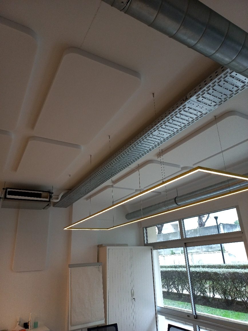Panneaux acoustiques Echo Performance collés – bureaux Therabel