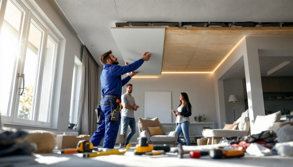 isolation phonique du plafond